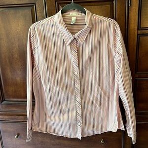Old Navy Pink Striped Button Down